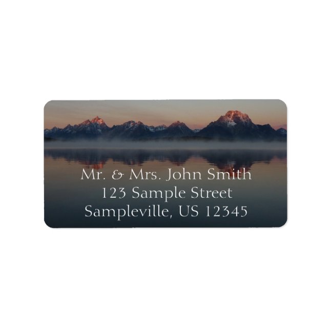 Étiquette Lever de soleil au Jackson Dam Grand Teton Nationa (Devant)