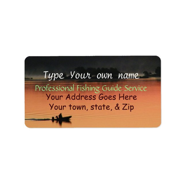 Étiquette Lever de soleil au lac Étiquette-personnaliser (Devant)