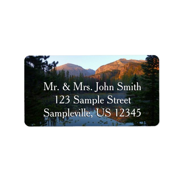 Étiquette Lever de soleil au lac Nymph II (Devant)