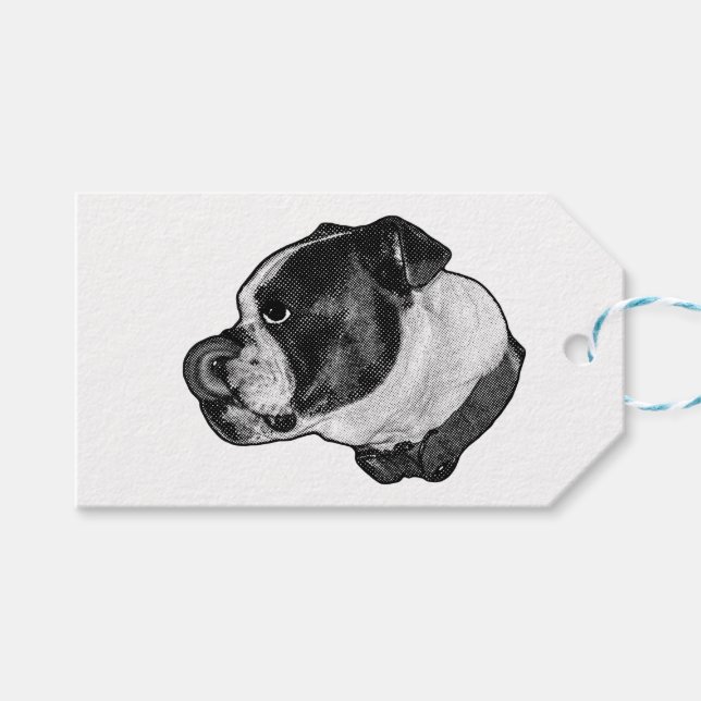 Étiquette Lèvres-Tartine Bulldog (Devant (Horizontal))