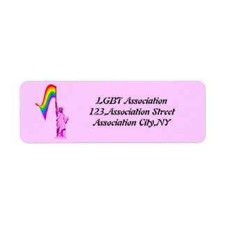 Étiquette LGBT Statue of Liberty Adresse de retour Label Tem