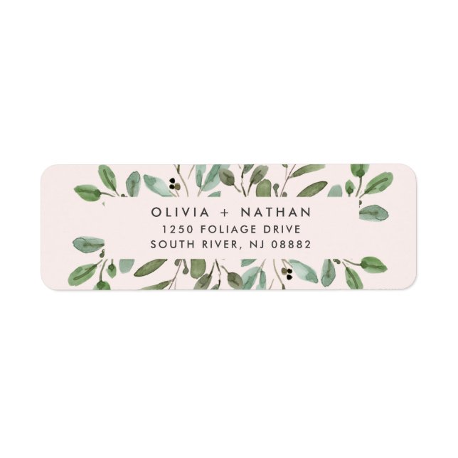 Étiquette Liage minimal | Mariage rose pâle (Devant)