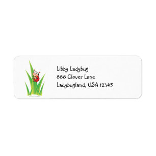 Étiquette Libby l'étiquette de adresse de coccinelle