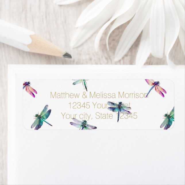 Étiquette libellules (En situation)