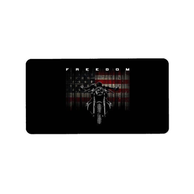 Étiquette Liberté de la moto drapeau américain (Devant)