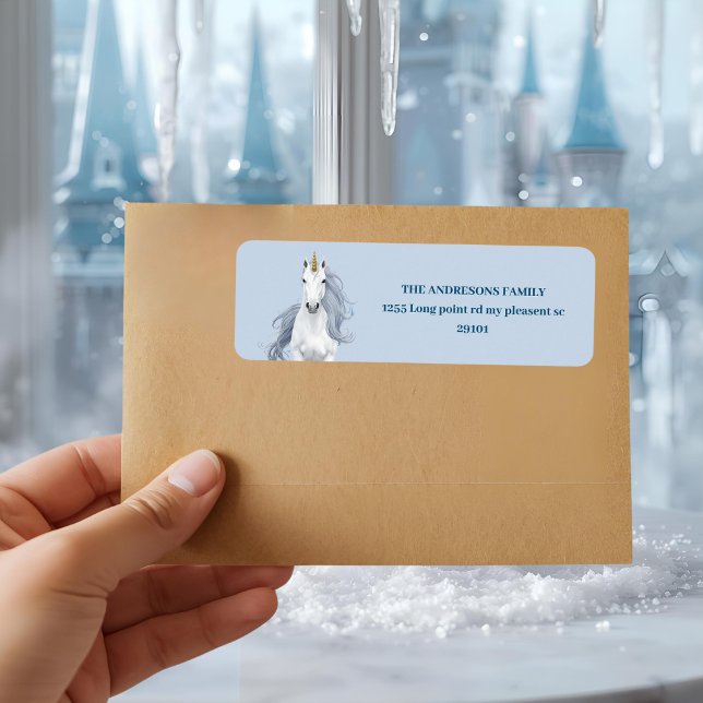 Étiquette Licorne de Pays des Merveilles d'Hiver  (Créateur téléchargé)