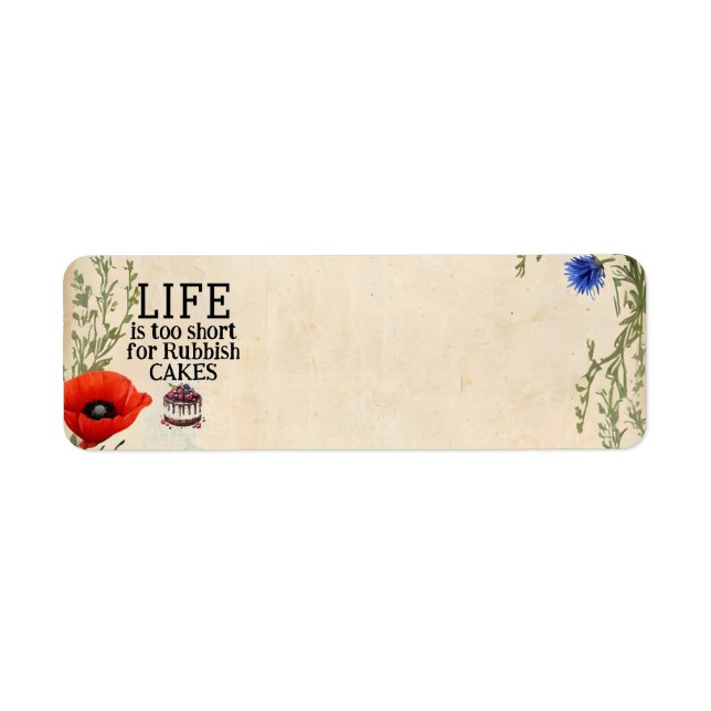 Étiquette LIFE Is Too Short Return Address Label (Devant)