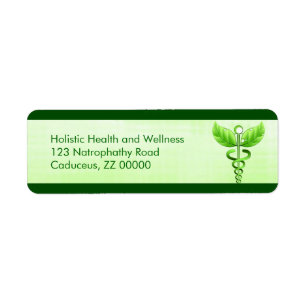 Étiquette Light Green Caduceus Alternative Medicine Icône
