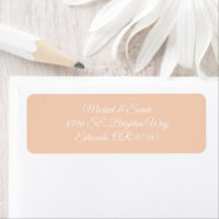 Light Pastel Peach Elegant Adresse de retour