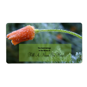 Étiquette Lightly Frosted California Poppy