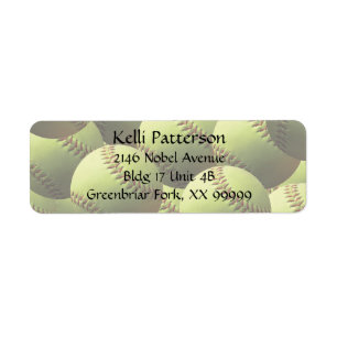 Étiquette Ligne 4 du Softball jaune