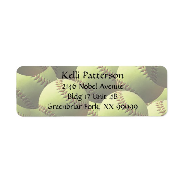 Étiquette Ligne 4 du Softball jaune (Devant)