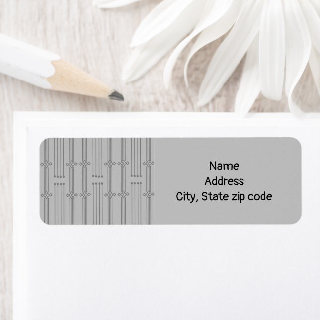 Étiquette Lignes Art Déco (En situation)