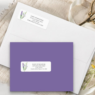 Étiquette Lilac Wildflower and Daisy Return Address