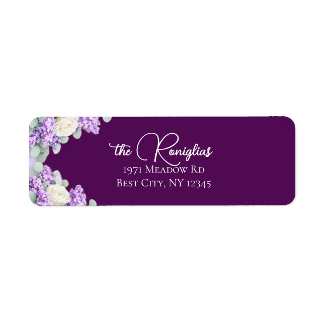 Étiquette Lilacs and Lavender Return Address Label (Devant)
