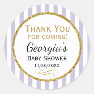 Étiquette lilas de faveur de Merci de baby shower