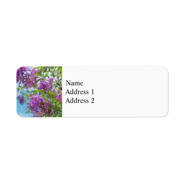 Étiquette Lilas par une journée ensoleillée (Devant)