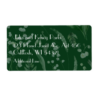 Étiquette Lily de Vallée avec des fougères || Dk Vert person