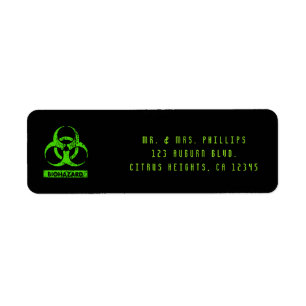 Étiquette Lime Vert Néon Produits Chimiques Bio-Hazard Graph
