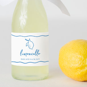 Étiquette Limoncello Manuscrite Dolce Vita