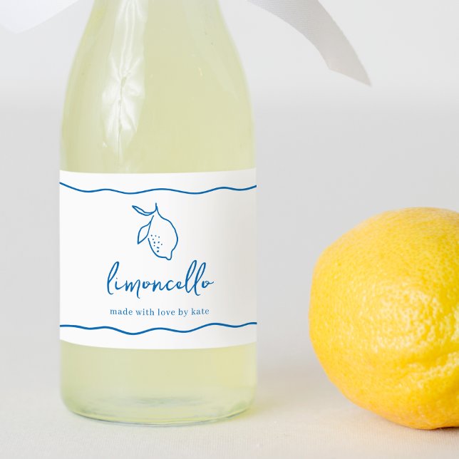 Étiquette Limoncello Manuscrite Dolce Vita (Créateur téléchargé)