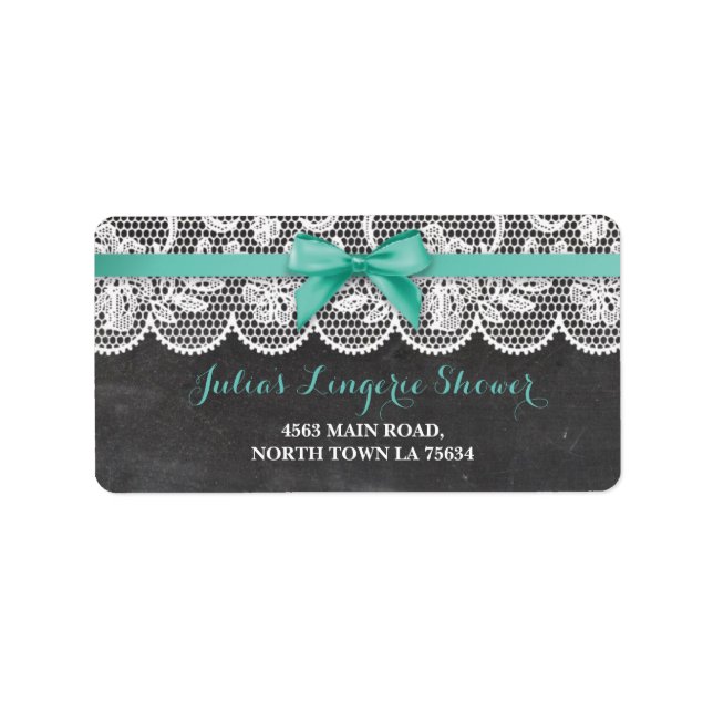 Étiquette Lingerie Fête des mariées Adresse de retour Étique (Devant)