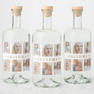 Étiquette Liquor Grandma personnalisé Photos per