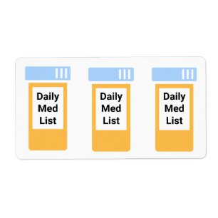 Étiquette Liste de médicaments - Urgence quotidienne du PRN