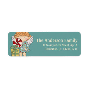 Étiquette Little Christmas Angel Adresse de retour Label - d