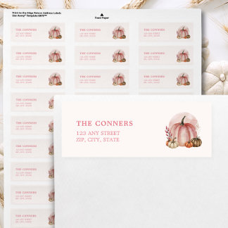 Étiquette Little Citrouille Girl Baby shower Adresse de reto