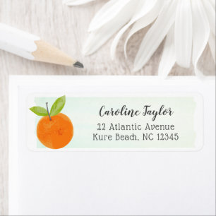 Étiquette Little Cutie Orange Clementine Baby Shower Address