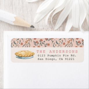Étiquette Little Cutie Pie Rose Floral Adresse de retour