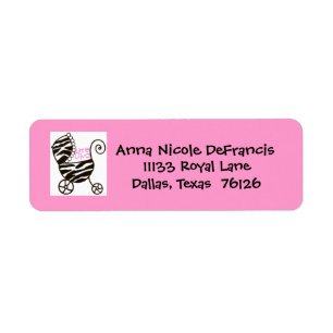 Étiquette Little Diva Baby Buggy Adresse de retour Label / R