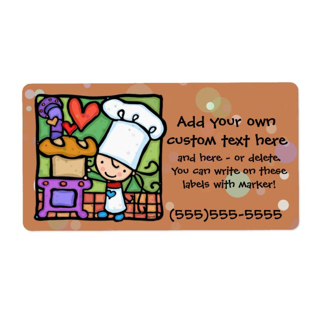 Étiquette Little Girlie aime faire cuire du pain RST (Devant)