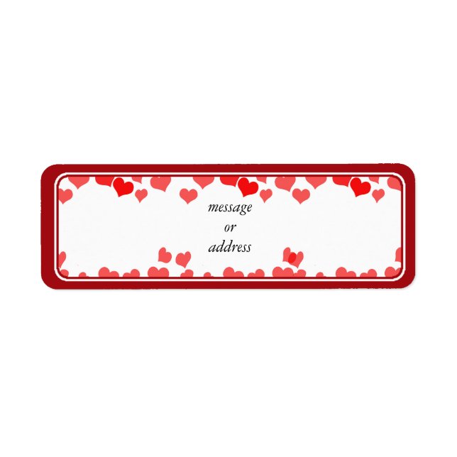 Étiquette Little Hearts - Ajouter votre message (Devant)