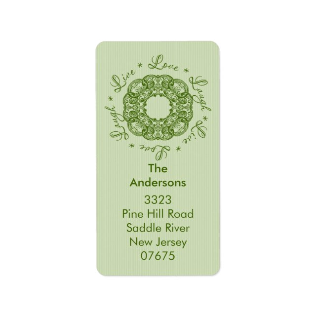 Étiquette Live Love Lauder Christmas Retourner l'adresse éti (Devant)