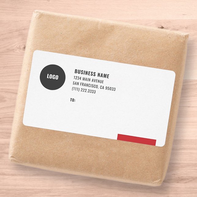 Étiquette Livraison de logo minimaliste d'entreprise (Créateur téléchargé)