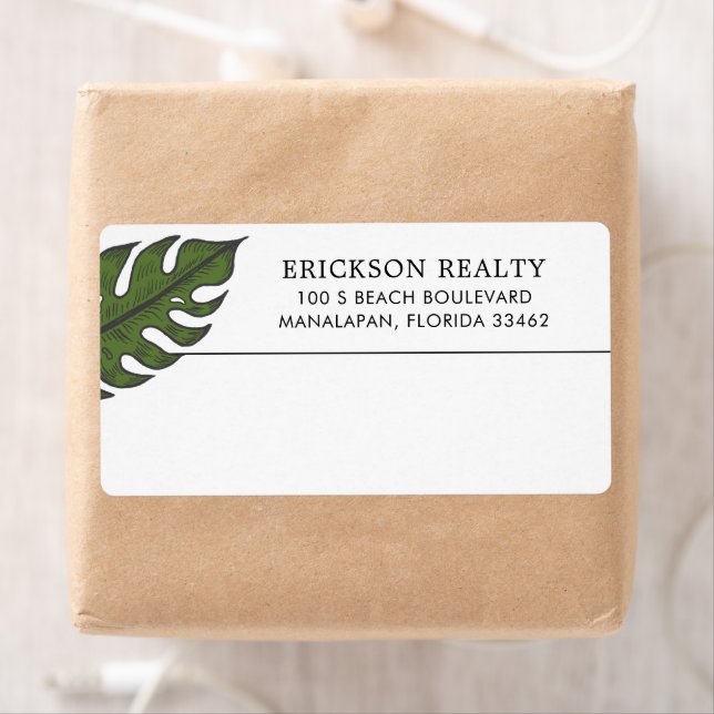 Étiquette Livraison Tropicale moderne simple (En situation)