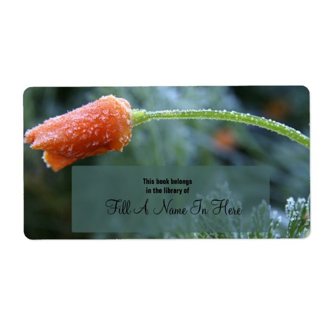 Étiquette Livre de Pavot de Californie légèrement congelé (Devant)