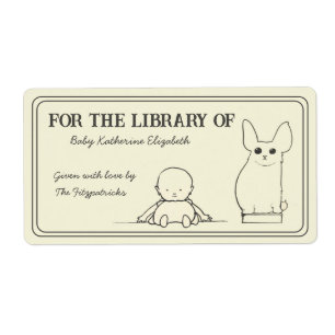 Étiquette Livres Baby showers vintages pour bébé
