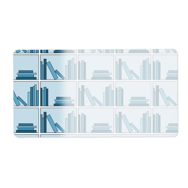 Étiquette Livres bleus sur Shelf. (Devant)