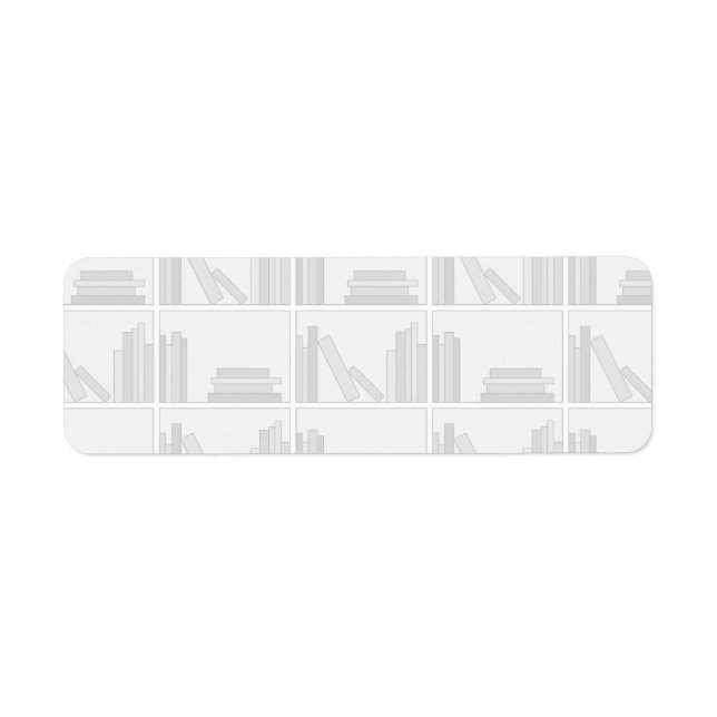 Étiquette Livres gris pâle sur étagère. (Devant)