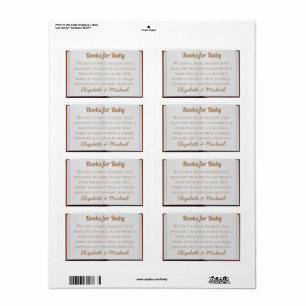 Étiquette Livres Or Pour Bébé Demande Douche Invitation Inse