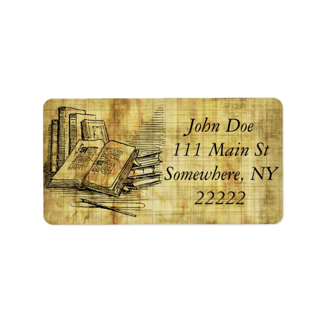 Étiquette Livres vintages (Devant)