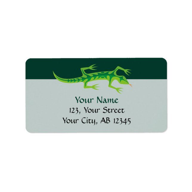 Étiquette Lizard vert (Devant)