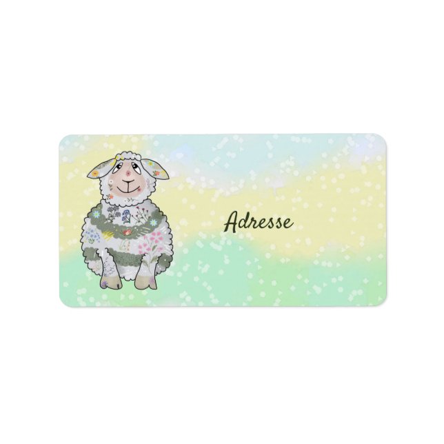 Étiquette Lizzy address aufkleber (Devant)