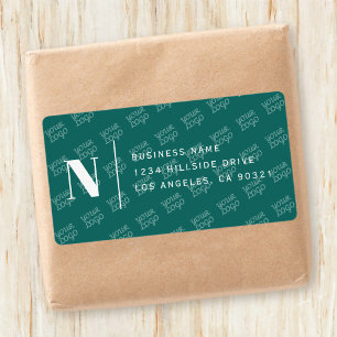 Étiquette Logo Carrelé Design Adresse de retour moderne