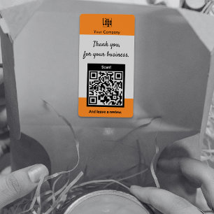 Étiquette Logo Code QR Merci pour votre entreprise