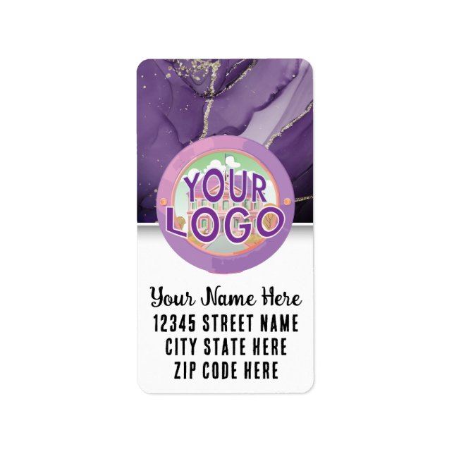 Étiquette Logo d'affaires élégant et élégant, design vertica (Devant)