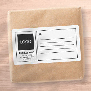 Étiquette Logo de Carré d'entreprise moderne Livraison
